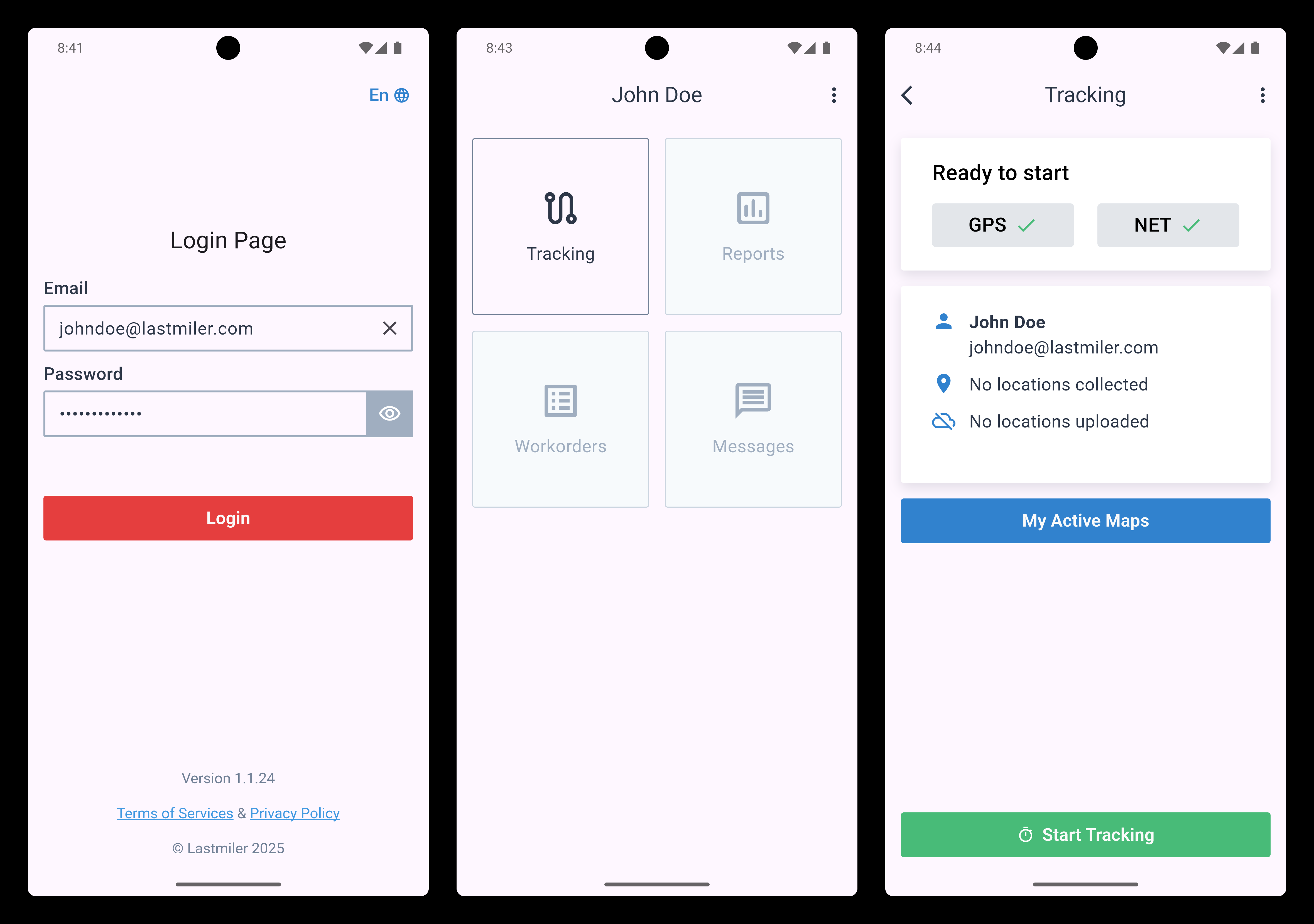 Starting Lastmiler App For The First Time